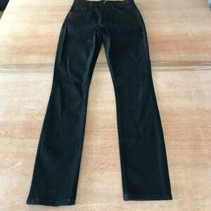 Grlfrnd Karolina Skinny Jeans Women 24 Black Mid Rise Button Fly Stretch Preppy